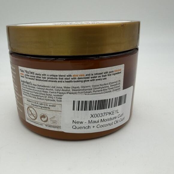 New Maui Moisture Curl Quench + Coconut Oil Curl Smoothie 12oz Thick Curly Hair - Picture 3 of 5